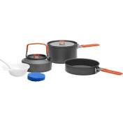 تصویر ست ظروف کوهنوردی فایرمپل مدل Feast 2 - طوسی با دسته نارنجی Fire Maple Feast 2