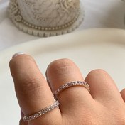 تصویر پشت حلقه نگین بنفش - فیری سایز 