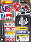 تصویر استیکر ورقه ای پژو برند استیکر لئو مدل پک اقتصادی استیکر ورقه ای پژو Pak sticker