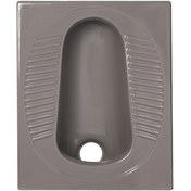 تصویر توالت زمینی مروارید مدل یاریس 59 تخت ریم بسته رنگی - مشکی مات Yaris squat pans-deep