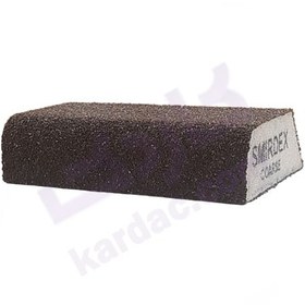 تصویر سنباده اسفنجی زبر اسمیردکس مدل ذوزنقه ای 4*4 Smirdex rough sponge sandpaper trapezoidal model 4*4