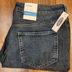 تصویر شلوار سایزبزرگ مام استایل وارداتی آبی تیره برند اولد نیوی oldnavy - ۵۰ Oldnavy