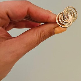 تصویر انگشتر طرح دایره طلایی 