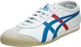 تصویر کفش Onitsuka Tiger Unisex Mexico 66 کفش 1183A013 Onitsuka Tiger Women's Mexico 66 Shoes 1182A007 5.5 Wide Women/4 Men White/Blue