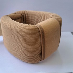 تصویر گردن بند طبی نرم قابل تنظیم سایز دار کرم رنگ پاک تن - سایز Soft Cervical Collar