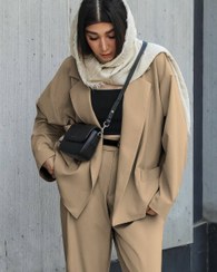 تصویر کت و شلوار کلاسیک زنانه جنس مازراتی 