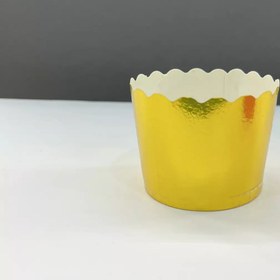 تصویر کاپ کیک لیزری طلایی 