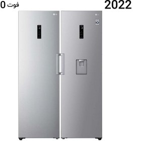 تصویر یخچال فریزر دوقلو ال جی مدل F411-B414 ظرفیت ۴۰ فوت رنگ سفید و نقره ای 