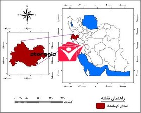 تصویر دانلود نقشه موقعیت جغرافیایی استان کرمانشاه 