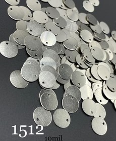 تصویر پولک فلزی سکه ای 10مم نقره ای 1512 