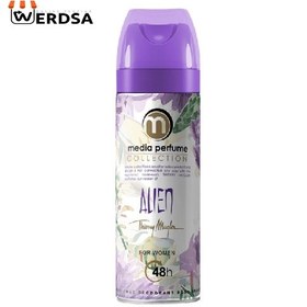 تصویر اسپری بدن زنانه Alien حجم 200میل مدیا Media Alien Body Spray For Women 200ml