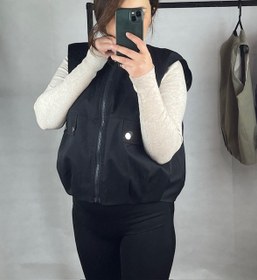 تصویر وست کتان - مشكي 