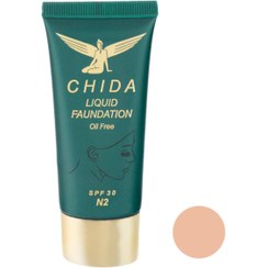 تصویر کرم پودر چیدا مدل N2 حجم ۳۵ میلی لیتر chida liquid foundation oli free N2