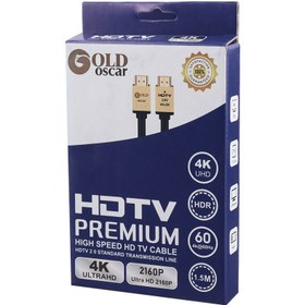 تصویر کابل Gold Oscar HDMI V2.0 4K 1.5m Gold Oscar HDMI V2.0 4K 1.5m Cable