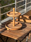 تصویر استند دوطبقه چوبی 