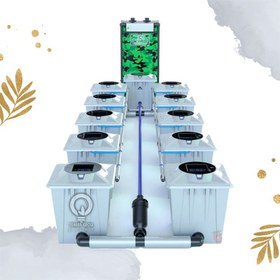 تصویر سیستم هیدروپونیک RWDC آلین هیدروپونیک پرو سیلور 10 سطله 20 لیتری | Alien Hydroponics RDWC PRO Silver 10 Pot 20 Litre 