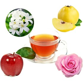 تصویر چای به سیب 