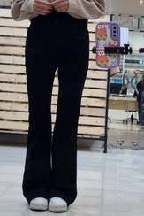تصویر شلوار بوتکات مشکی قد ۱۰۸ Bootcut meshki ghad 108