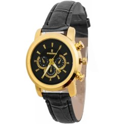 تصویر ساعت مچی عقربه ای زنانه تک موتور ساده چرمی کد 0012 