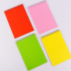 تصویر دفترچه یادداشت سیمی ۵۰ برگ رنگی کد ۱۴۳۷ 