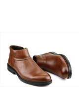 تصویر نیم بوت مردانه با رویه چرم صنعتی با کیفیت و زیره پی یو - عسلی / ۴۲ 