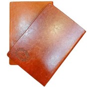 تصویر سررسید (سالنامه) چرم ترمو 1404 وزیری جمعه جدا دو رنگ صبا 