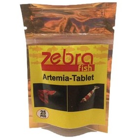 تصویر غذای ماهی زبرا مدل Artemia-Tablet بسته 25 عددی قرص تغذیه میگو و ماهیان ریز متفرقه | Other Brand مدل غذای ارتمیا تبلت قرصی زبرا وزن 25 گرم