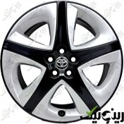 تصویر رینگ اسپرت فابریک تویوتا پریوس رنگ سیلور مشکی سایز 17 اینچ (یک دست) 