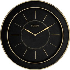 تصویر ساعت دیواری چرمی لوتوس مدل FERNLEY کد LC-2204 رنگ GOLD 