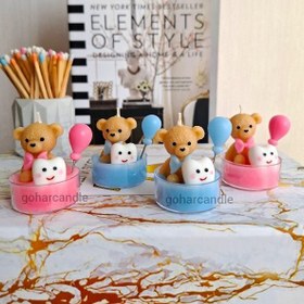 تصویر شمع تدی دندونی کیوت 