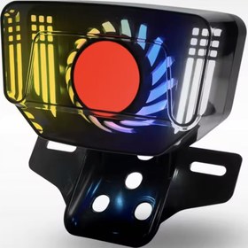 تصویر چراغ خطر عقب موتورسیکلت راهنما دار LED بدون پایه Colorful Motorcycle Integration LED Tail light