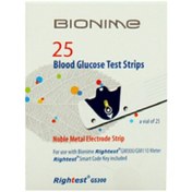 تصویر نوار تست قند خون بایونیم بسته 25 عددی ا Bionime test strip 