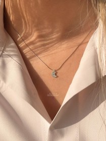 تصویر گردنبند نقره ماه 