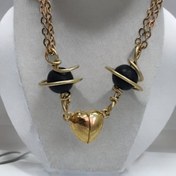 تصویر گردنبند دوستی با سنگ اونیکس 