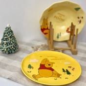 تصویر بشقاب سرامیکی دیزنی “پو” – مخصوص صبحانه و دسر – طرح کارتونی بامزه و دوست‌داشتنی 