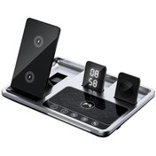 تصویر شارژر وایرلس ۴ کاره مدل R11 ظرفیت ۱۵ وات 