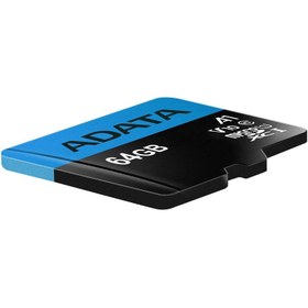 تصویر کارت حافظه microSDXC ای دیتا مدل Premier V10 A1 کلاس 10 استاندارد UHS-I سرعت 100MBps ظرفیت 64 گیگابایت 