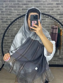 تصویر شال تافته حاشیه حریر مجلسی لمه دار کد 10258 