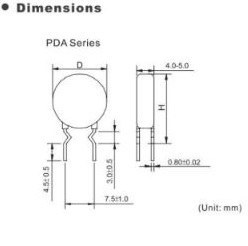 تصویر ترمیستور PDA140 TERMISTOR (D10) 