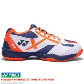 تصویر کفش بدمینتون یونکس YONEX POWER CUSHION 39 - WHITE ORANGE 