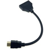 تصویر تبدیل 1 به 2 HDMI مادگی HDMI Splitter Adapter Cable 1 in 2 Out HDMI Male to Dual HDMI Female