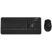 تصویر کیبورد و ماوس بی سیم مایکروسافت مدل 3050 ا Microsoft 3050 Wireless Keyboard and Mouse Microsoft 3050 Wireless Keyboard and Mouse