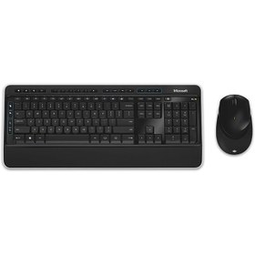 تصویر کیبورد و ماوس بی سیم مایکروسافت مدل 3050 Microsoft 3050 Wireless Keyboard and Mouse