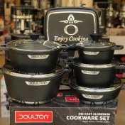 تصویر سرویس قابلمه دالتون مدل فلورانس ۱۲ پارچه چدن گرانیتی 