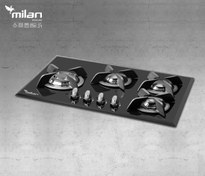 تصویر میلان گاز چهار شعله G46 شیشه 