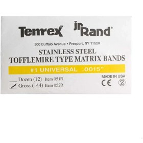 تصویر نوار ماتریکس تمرکس Temrex Sectional Matrix Temrex T Mattrix Band Strips