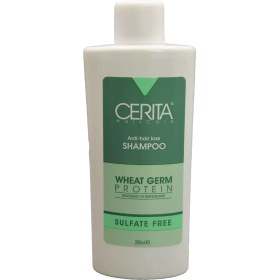 تصویر شامپو ضد ریزش و تقویت کننده سریتا بدون سولفات حاوی جوانه گندم Cerita shampoo Anti Hair Loss and Wheat Germ Protein sulfate free 200ml