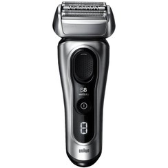 تصویر ماشین اصلاح مردانه سری 8 براون مدل 8467cc با پایه شارژ و شستشو ا Braun Electric Razor for Men, Series 8 8467cc 