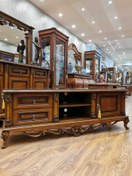 تصویر میز تلویزیون چوب راش مدل رز 