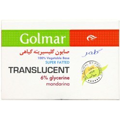 تصویر صابون گلیسرینه پرچرب گیاهی گلمر 120 گرم ا Golmar Translucent 6% Glycerine Fresh & Clear Soap For Normal & Dry and Sensitive Skins 120 g Golmar Translucent 6% Glycerine Fresh & Clear Soap For Normal & Dry and Sensitive Skins 120 g